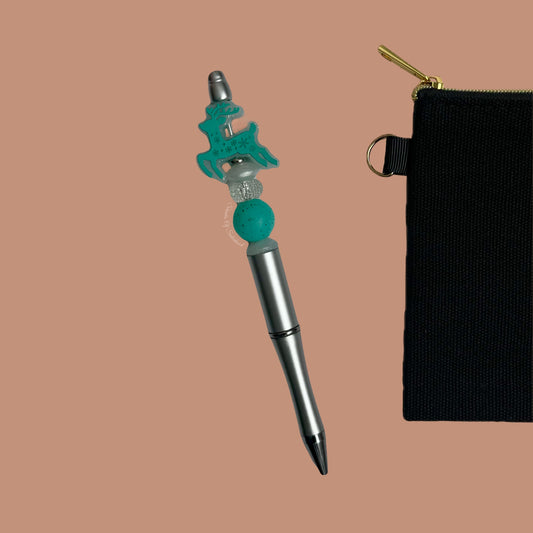 Winter Reindeer Beaded Pen