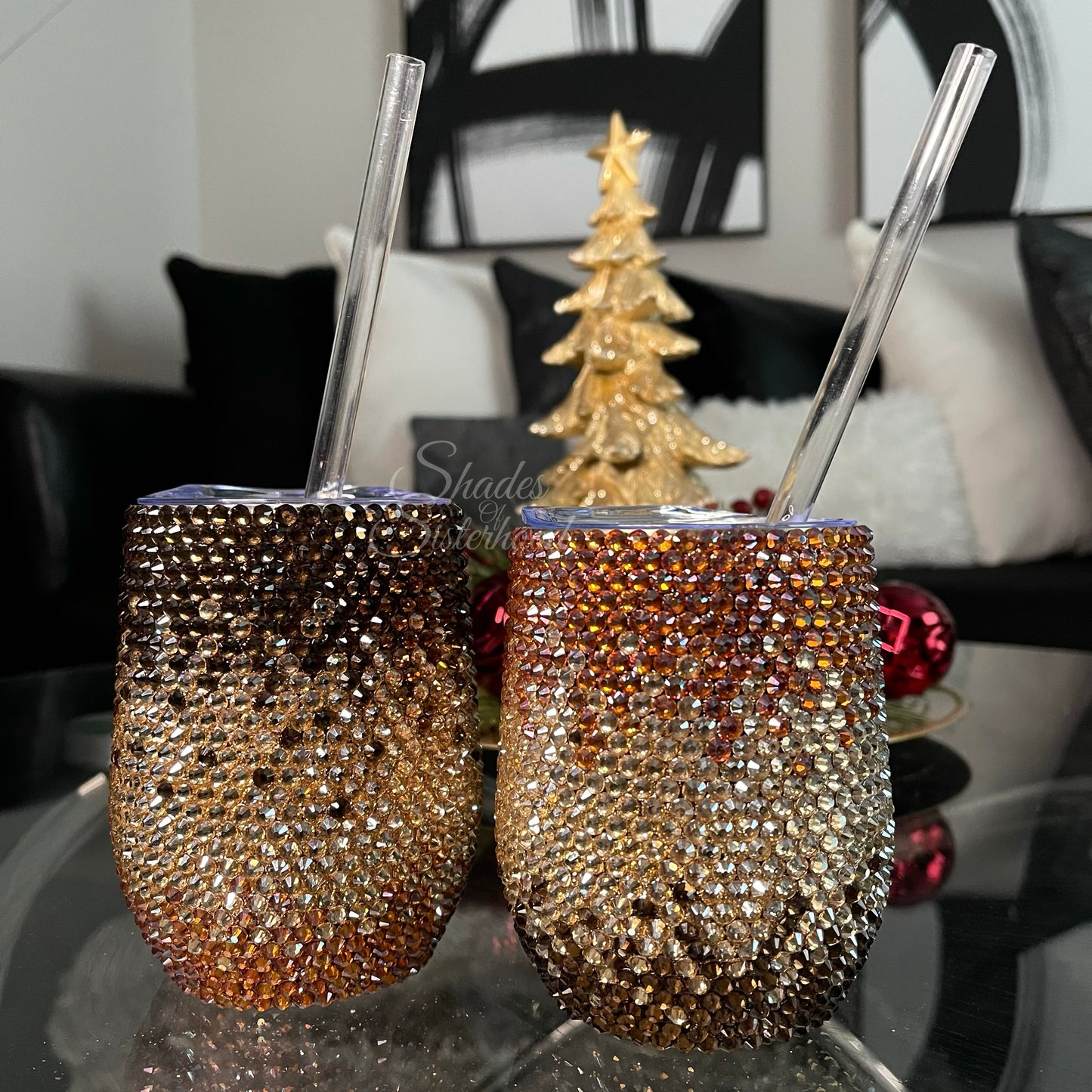 Shades Of Brown Cocktail Tumbler Set