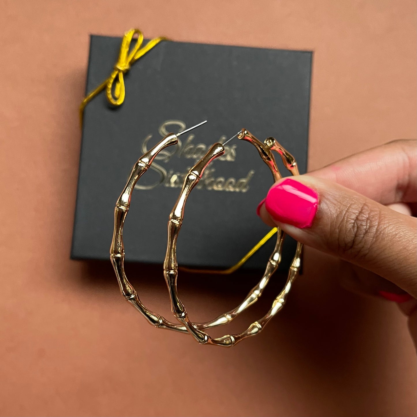 Thin Bamboo Hoops