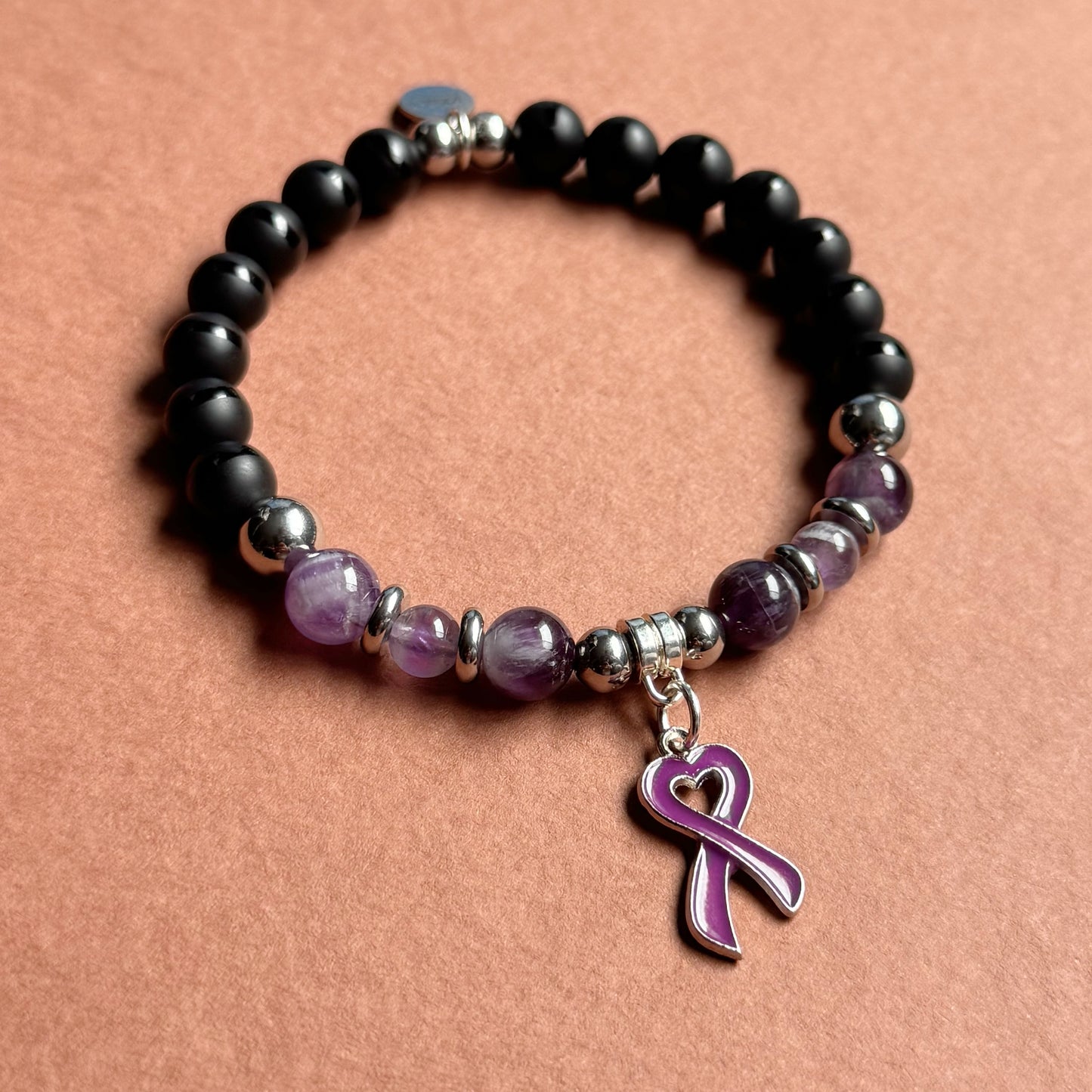 Domestic Violence Awareness Gemstone Bracelet
