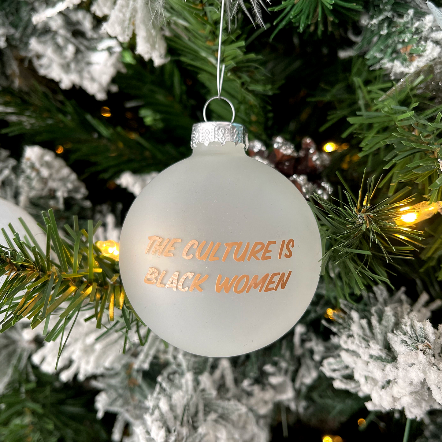 “The Culture Is Black Women” Ornament (Glass)