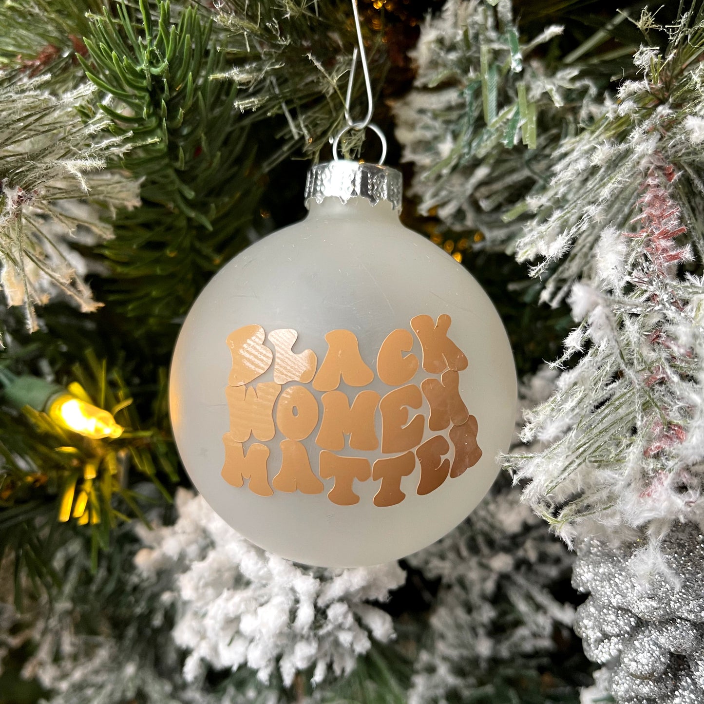 “Black Women Matter” Ornament (Glass)