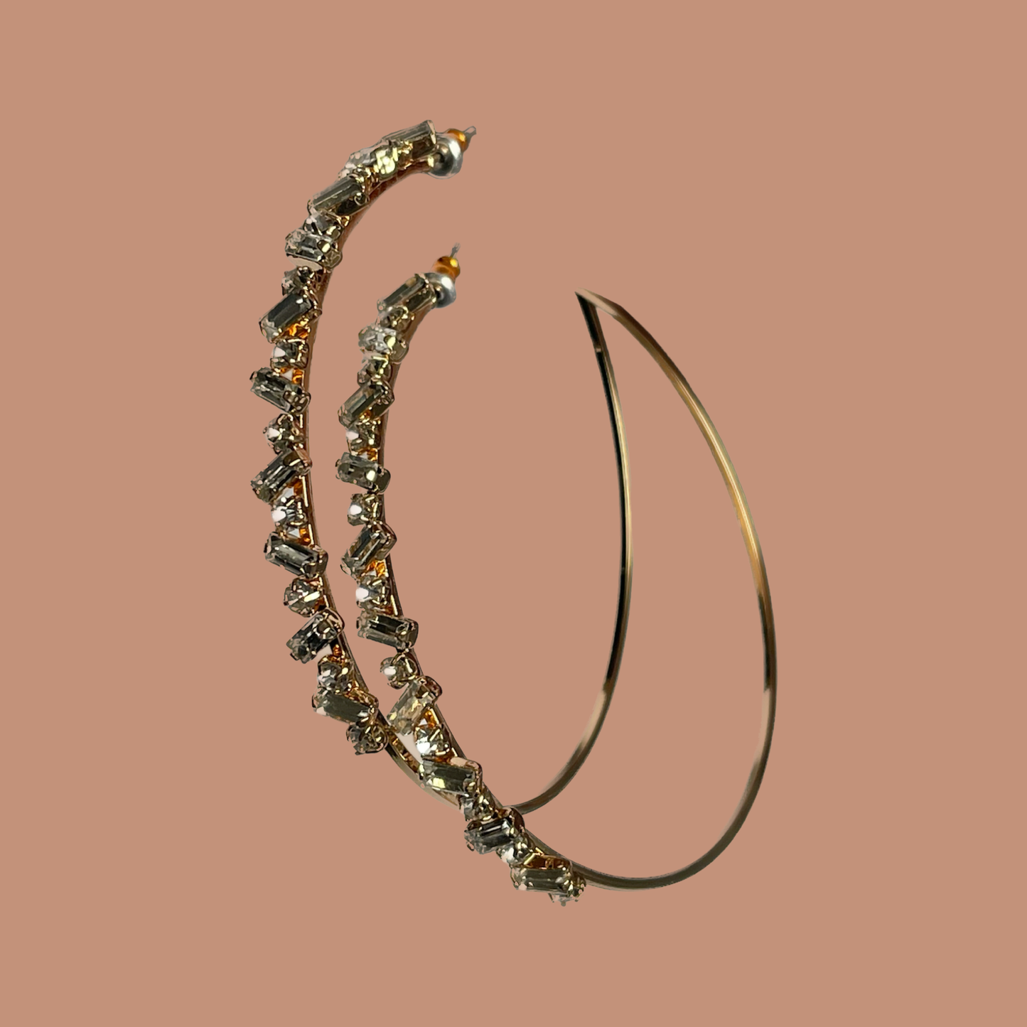 Cluster Rhinestone Hoops