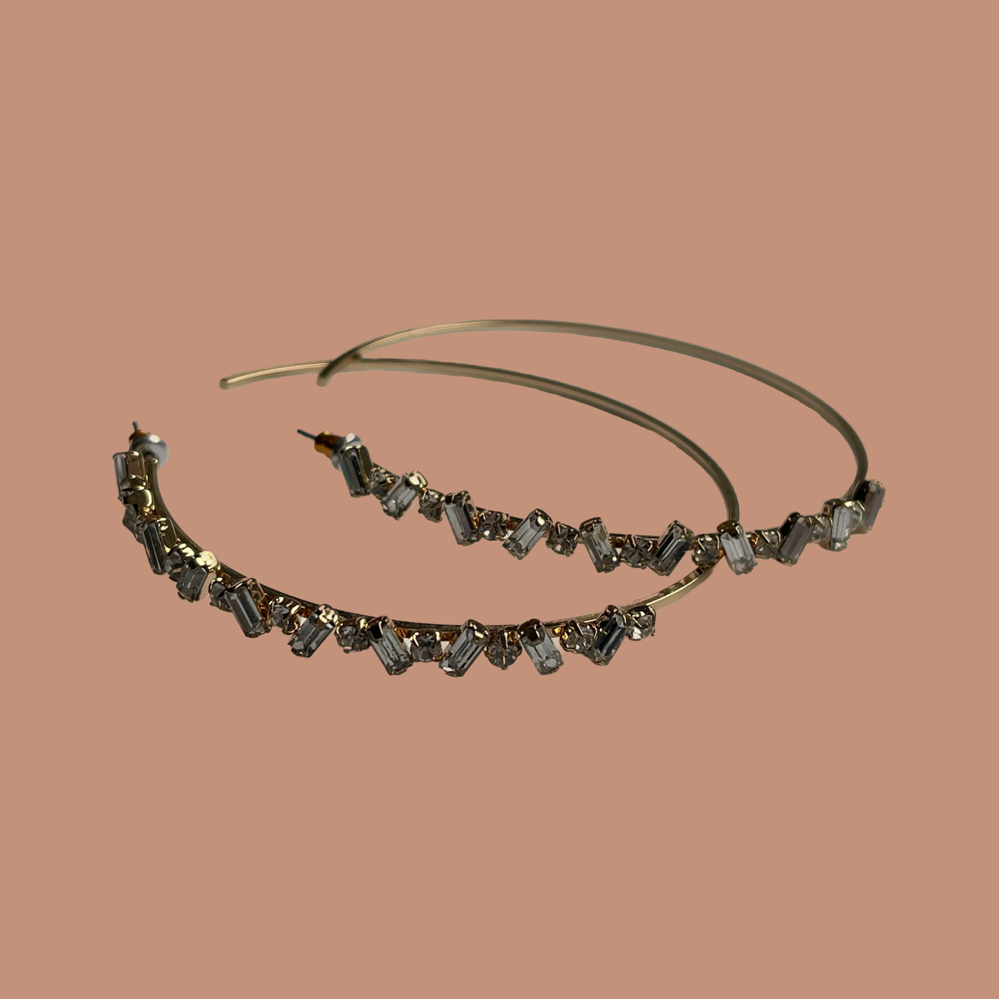 Cluster Rhinestone Hoops